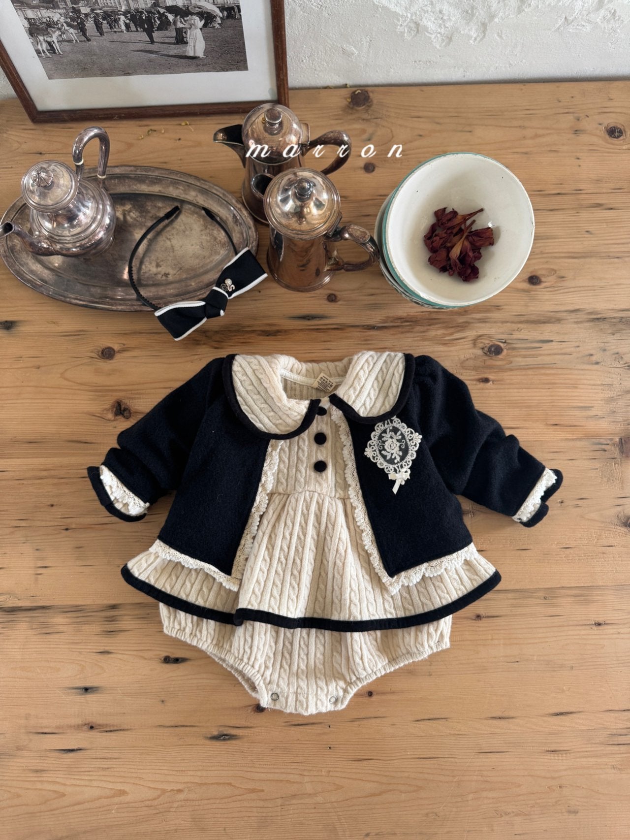 ［marron］Castle lace cardigan