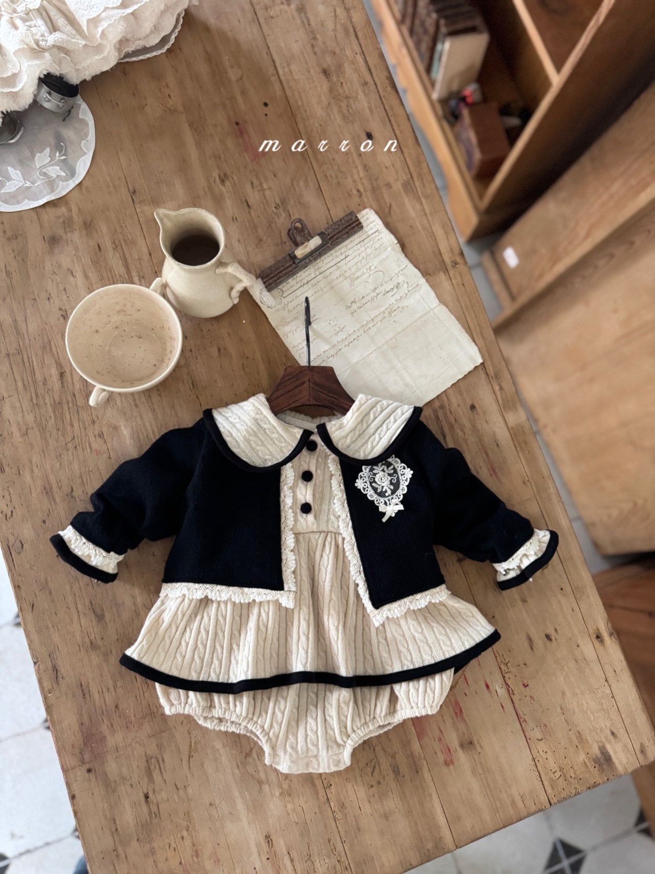 ［marron］Castle lace cardigan