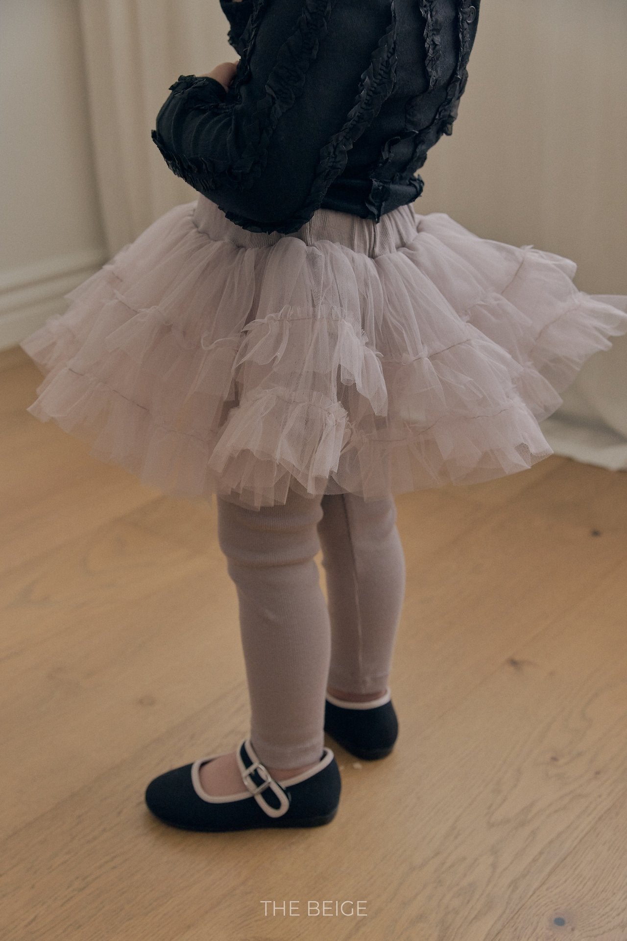 ［The beige］Tulle Leggings