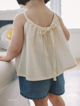 ［melmel］Rib denim short pants
