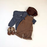 [mimi market] Check frill collar blouse