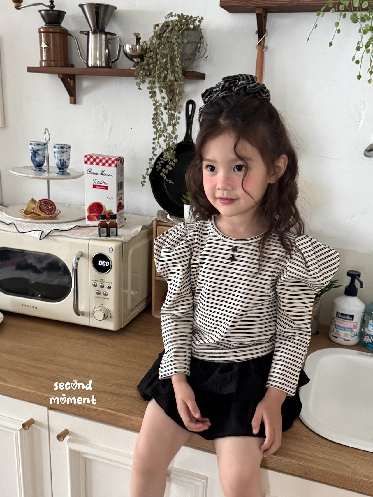 ［second moment］Puff stripe tops