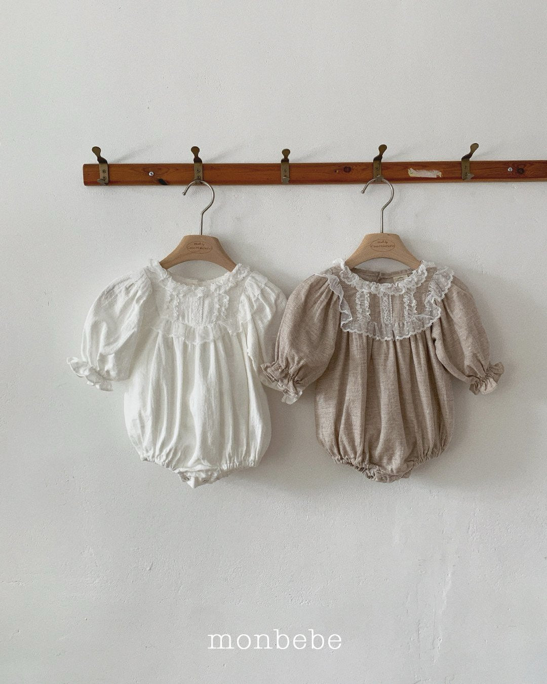 [monbebe] Angel lace rompers