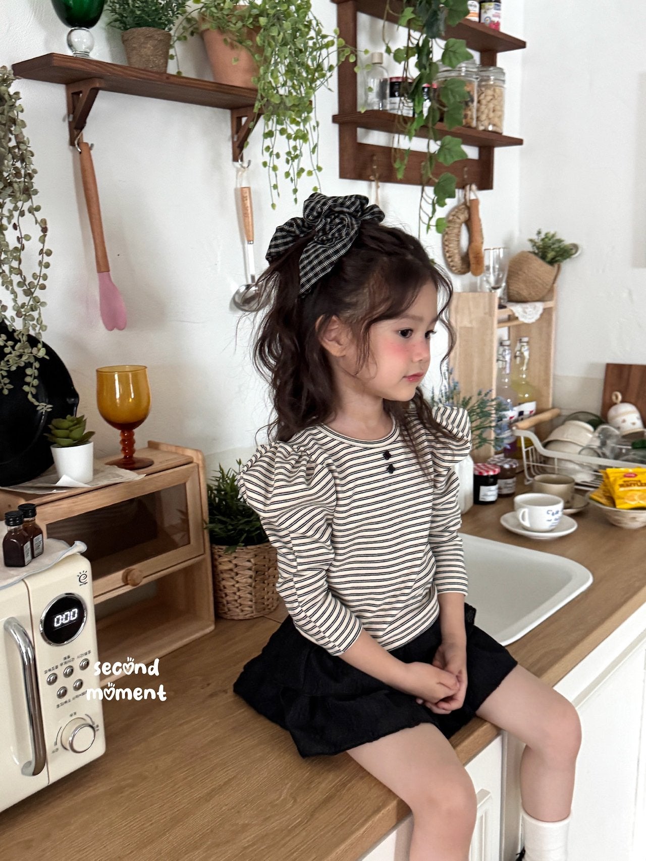 ［second moment］Puff stripe tops