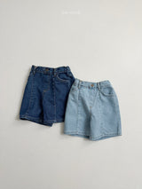 ［minirobe］Button denim shorts pants