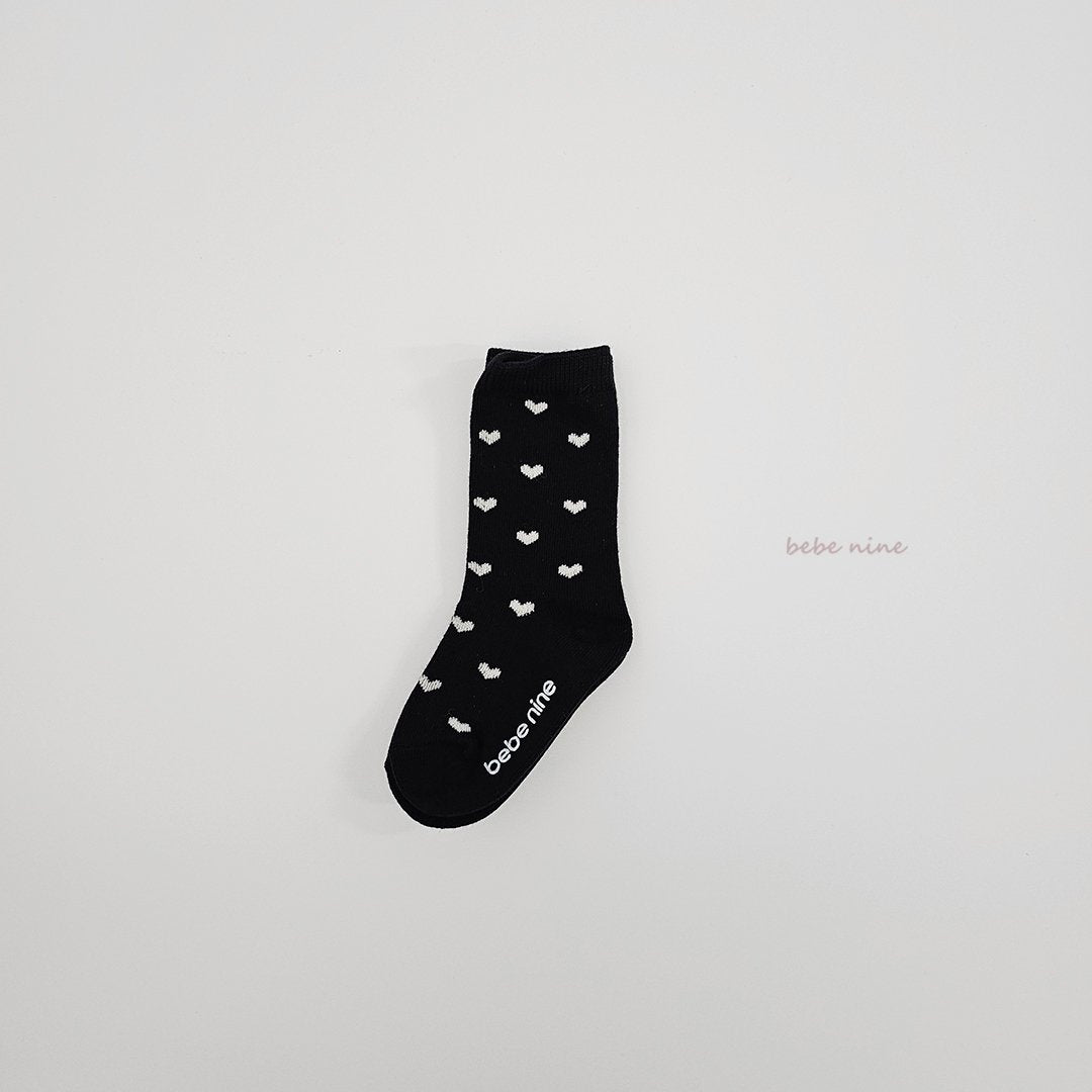 ［bebenine］Nine Heart Knee Socks Set