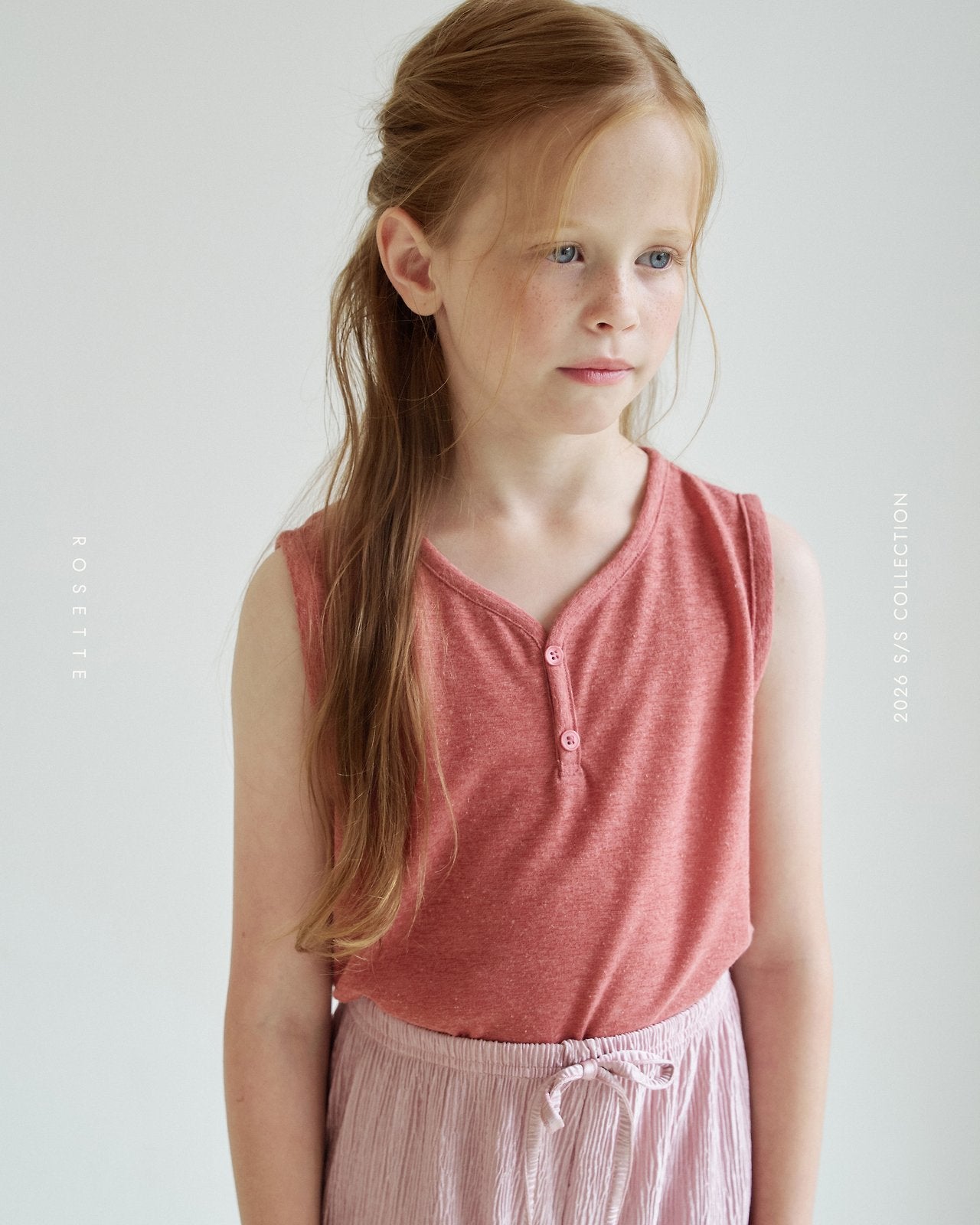 ［ROSETTE］Mare button sleeveless tops