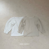 ［mimi market］Eyelet lace puff tops