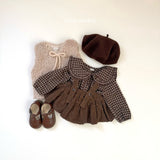 [mimi market] Check frill collar blouse
