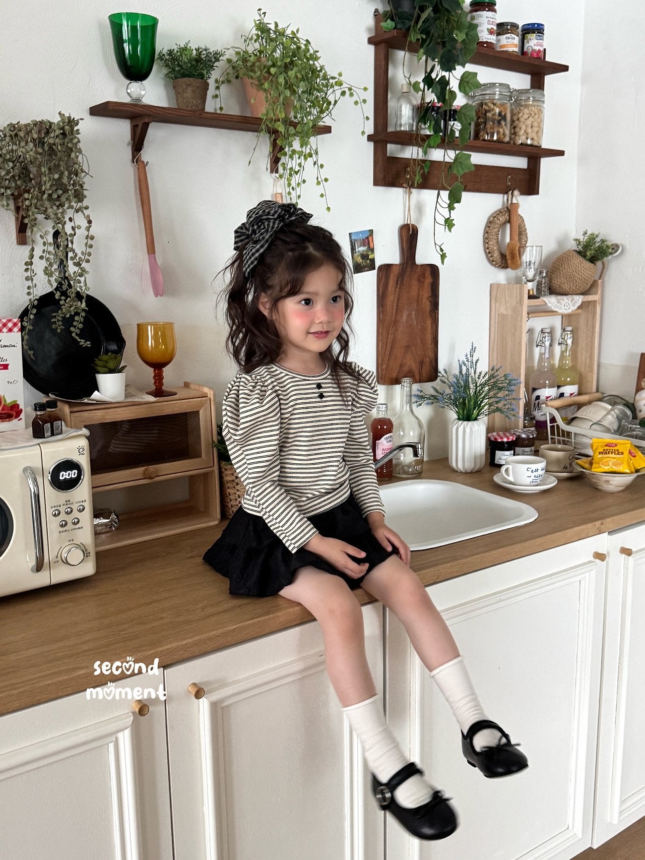 ［second moment］Puff stripe tops