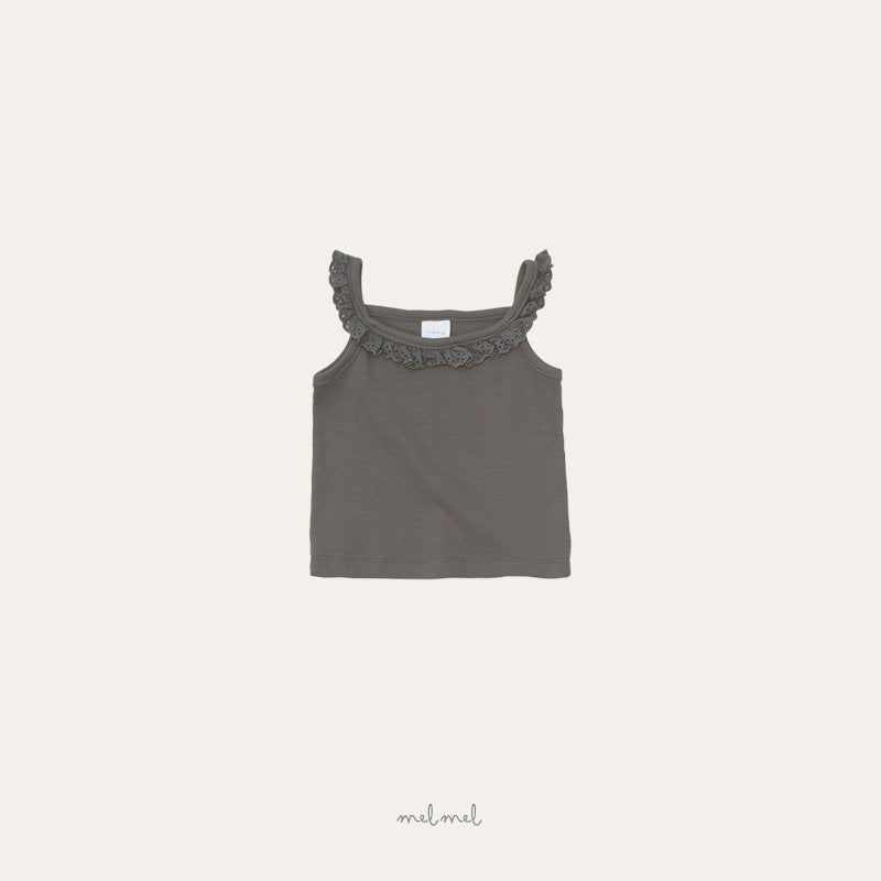 ［melmel］Lace rib tank