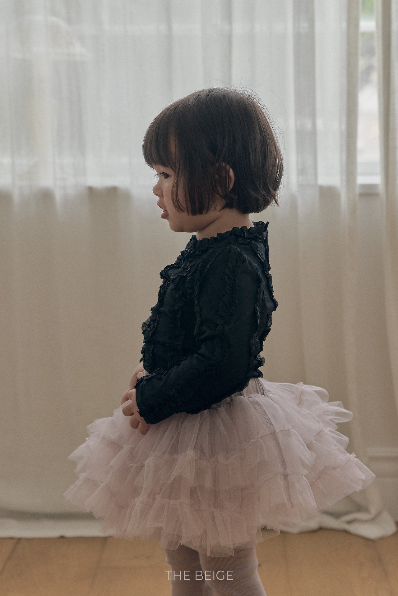 ［The beige］Tulle Leggings