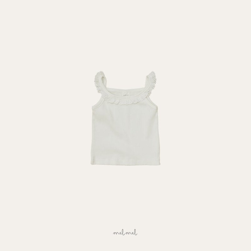 ［melmel］Lace rib tank