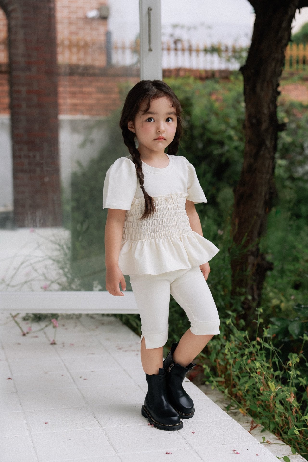 ［azalea］Shirring smock tee (kids)