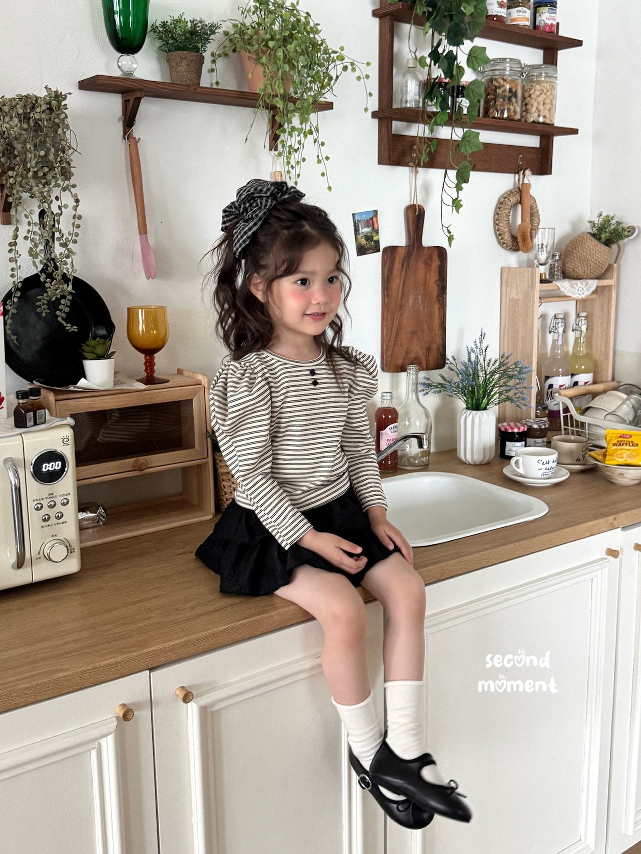 ［second moment］Puff stripe tops