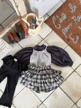 ［jujua］Berry balloon sleeve tops