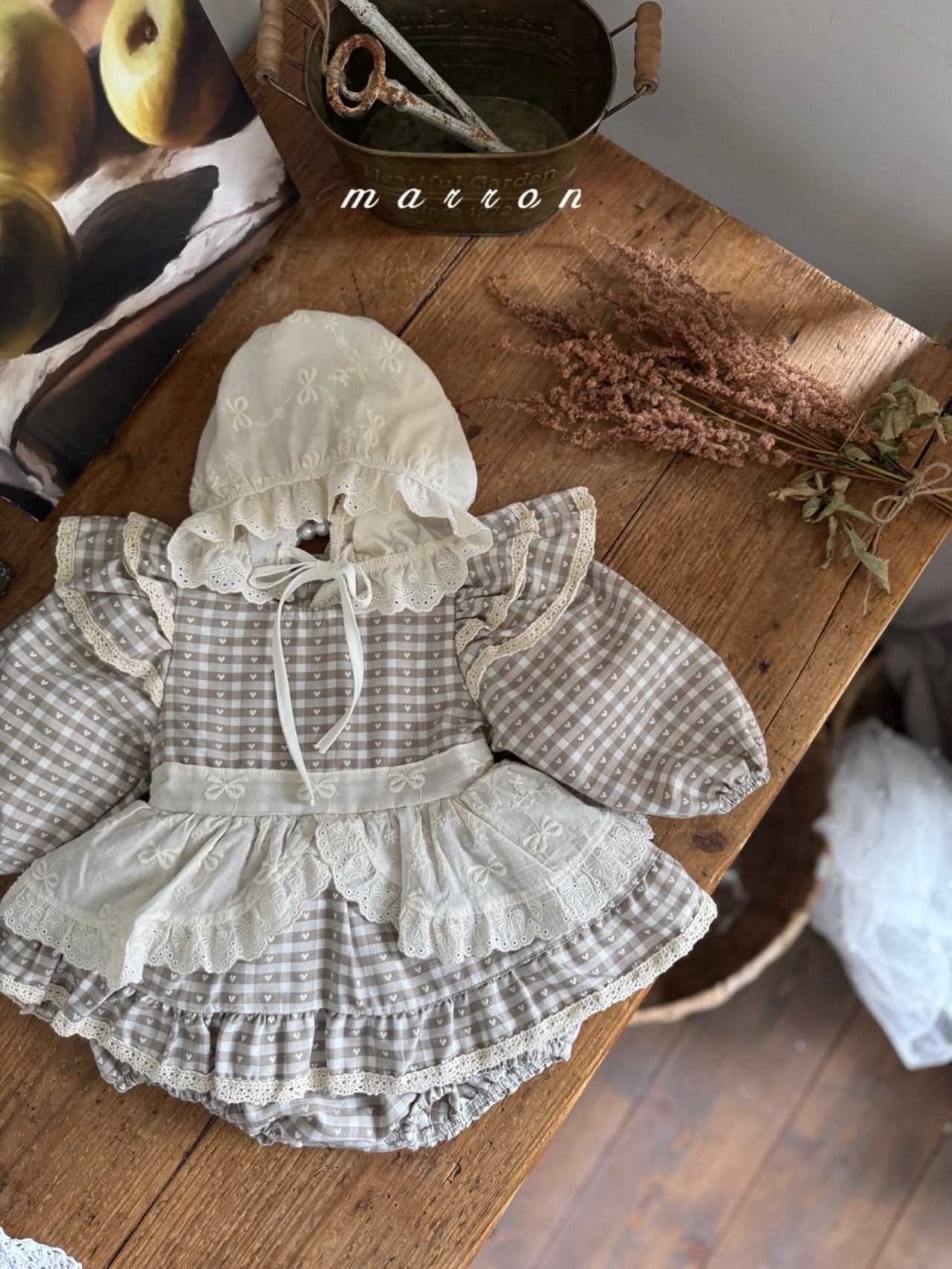 ［marron］Melody check suit
