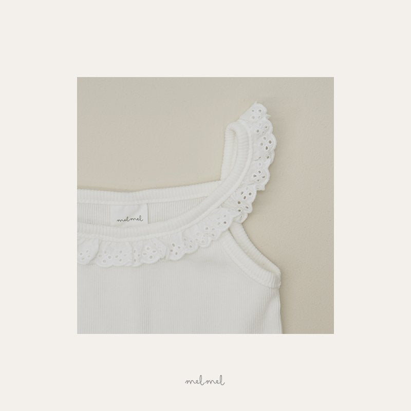［melmel］Lace rib tank