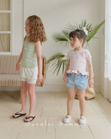 ［Bonaloi］Mini heart short denim pants