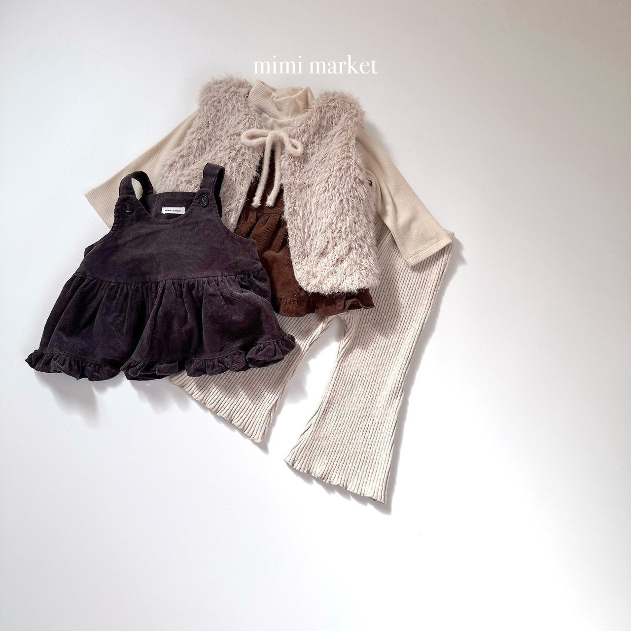 [mimi market] Corduroy bustier blouse