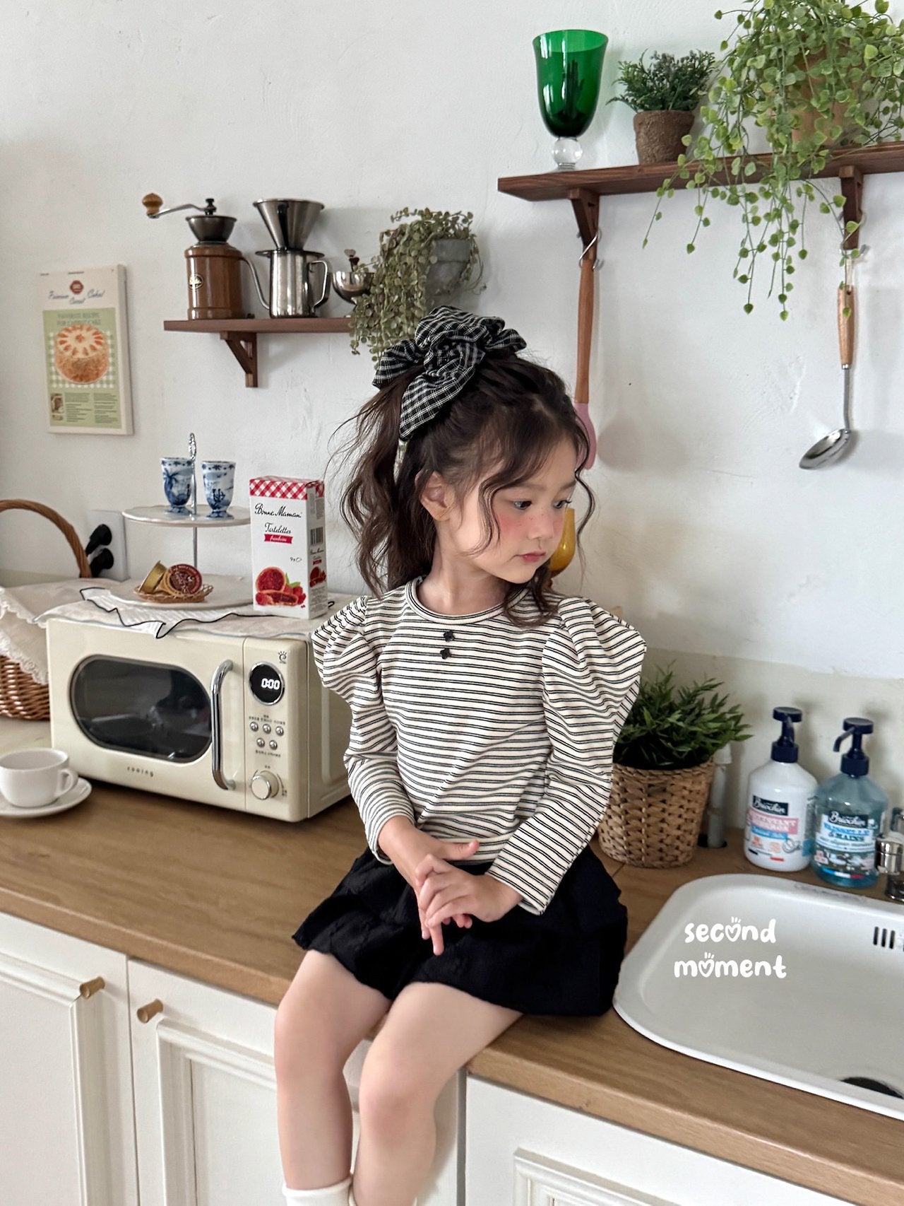 ［second moment］Puff stripe tops