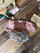 ［jujua］Berry balloon sleeve tops