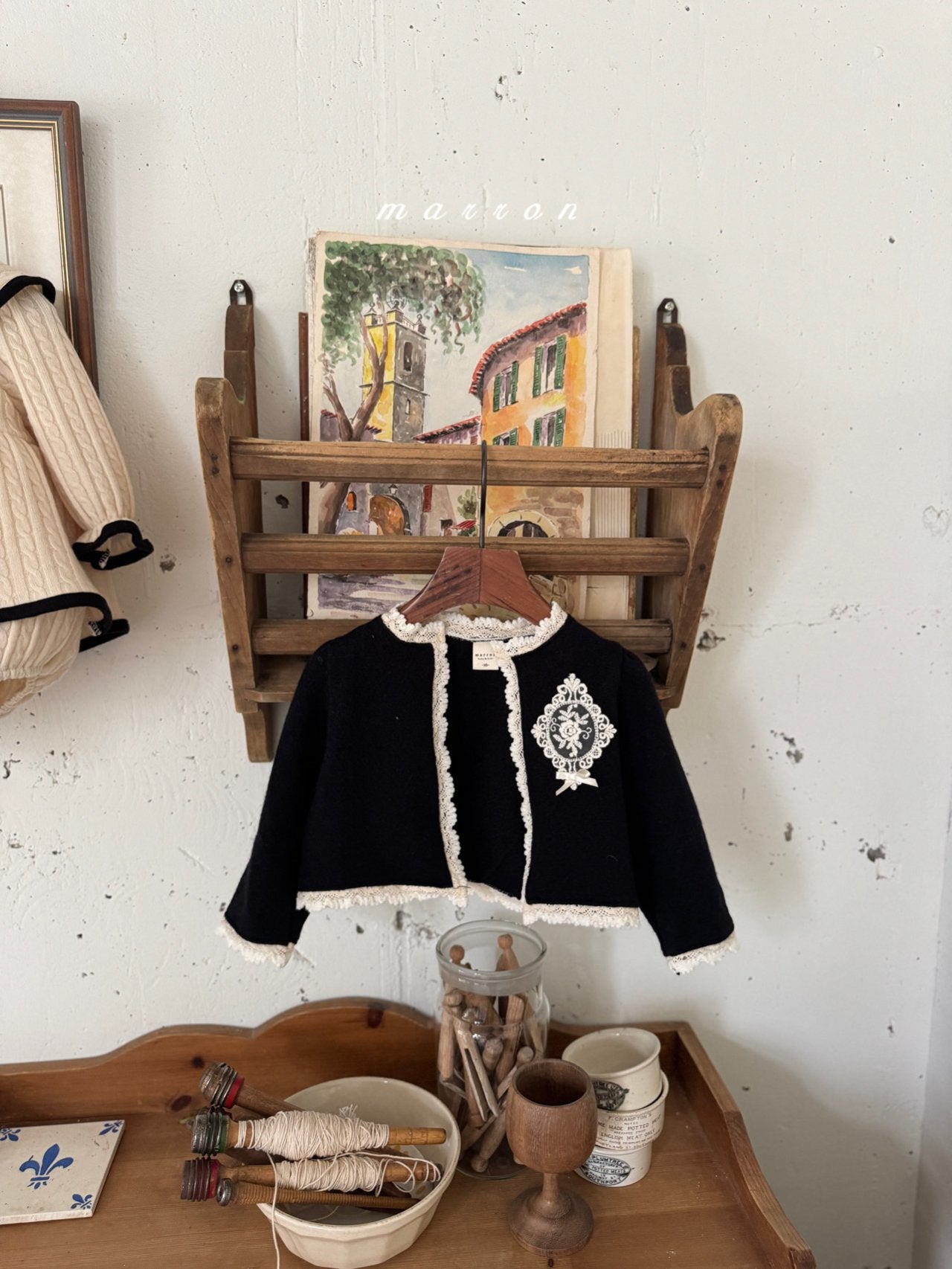 ［marron］Castle lace cardigan