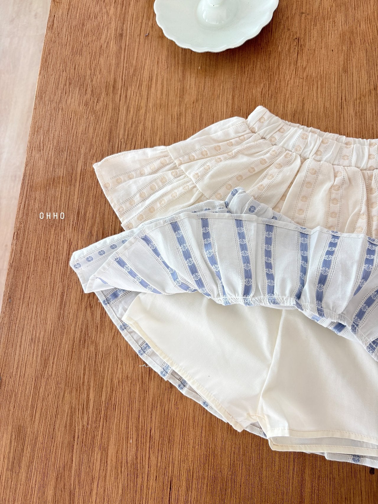 ［ohho］Ette shirring skirt