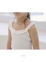 ［melmel］Lace rib tank