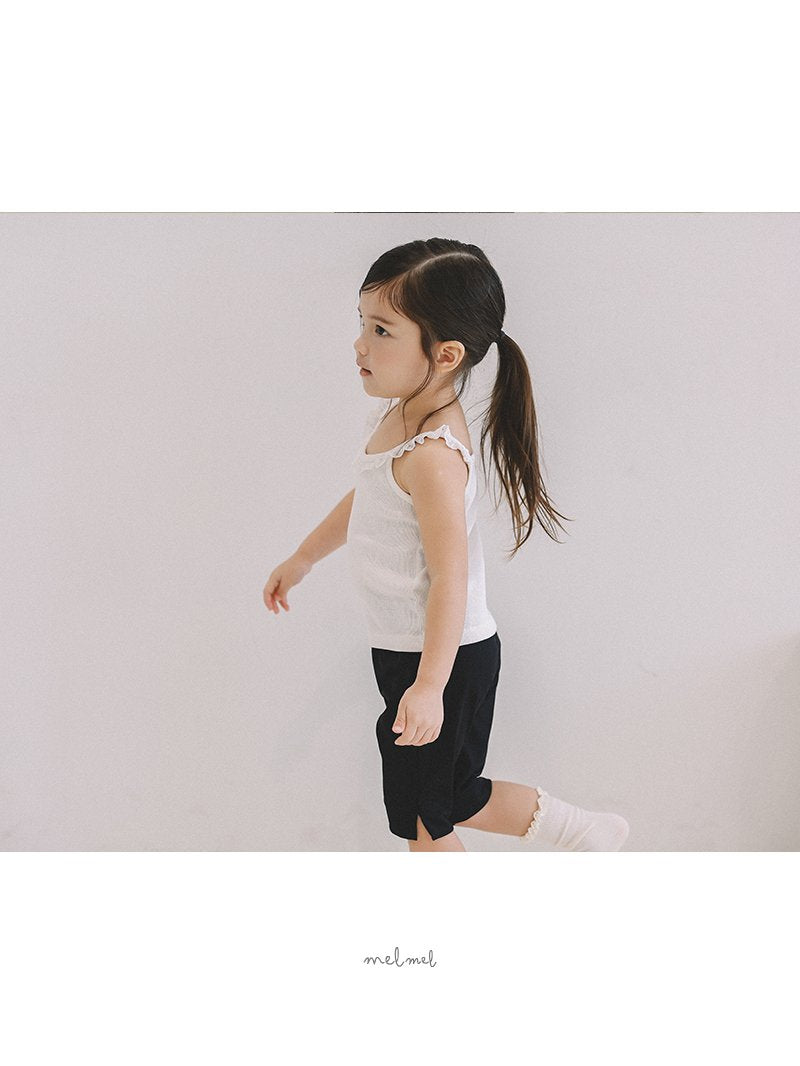 ［melmel］Lace rib tank