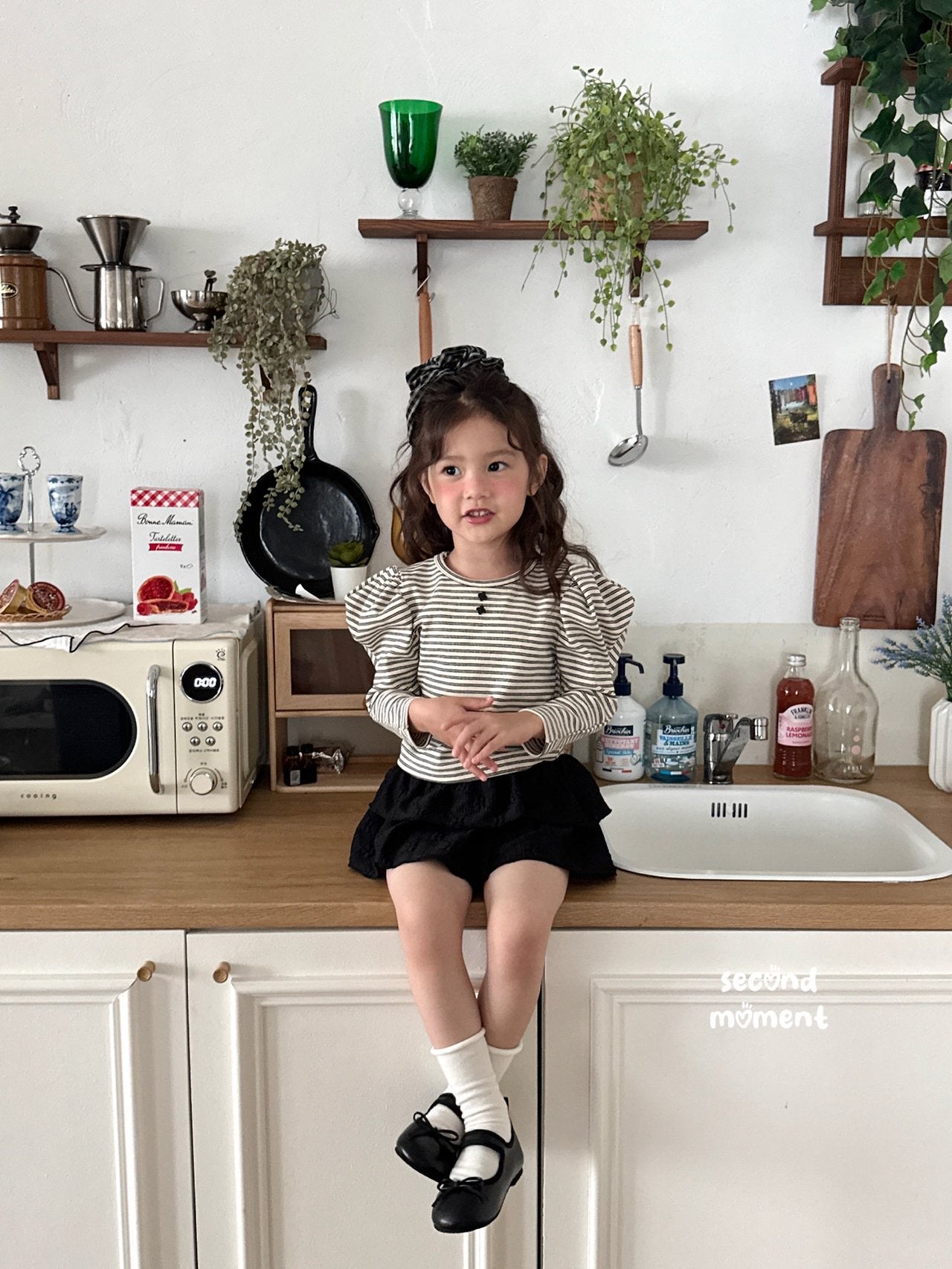 ［second moment］Puff stripe tops