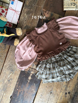 ［jujua］Berry balloon sleeve tops