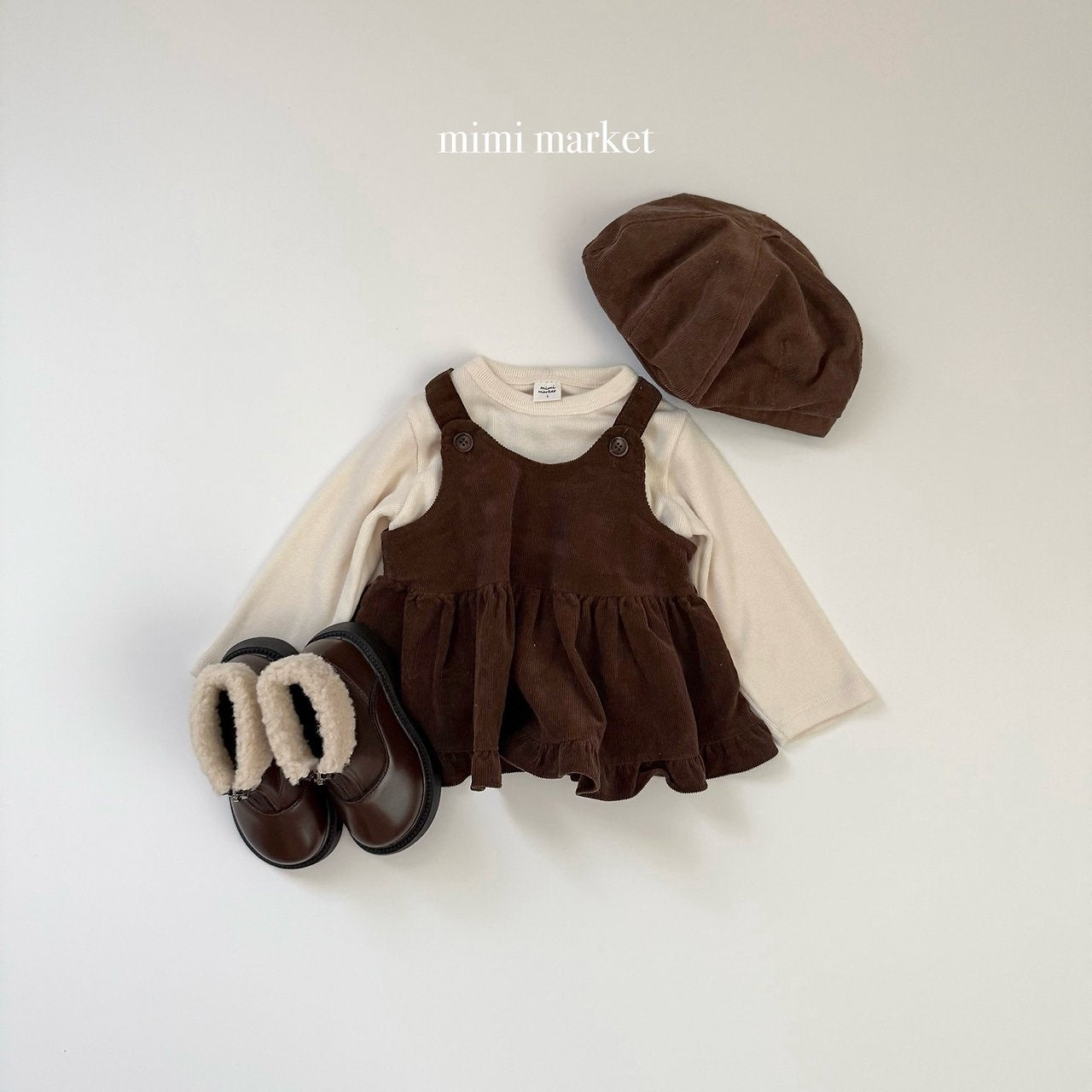 [mimi market] Corduroy bustier blouse