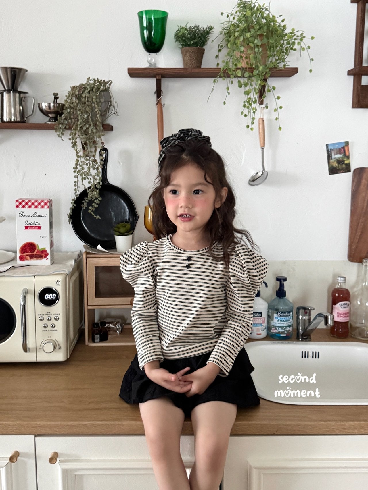 ［second moment］Puff stripe tops