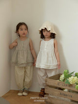 ［LINDO］Mimi flower jogger pants