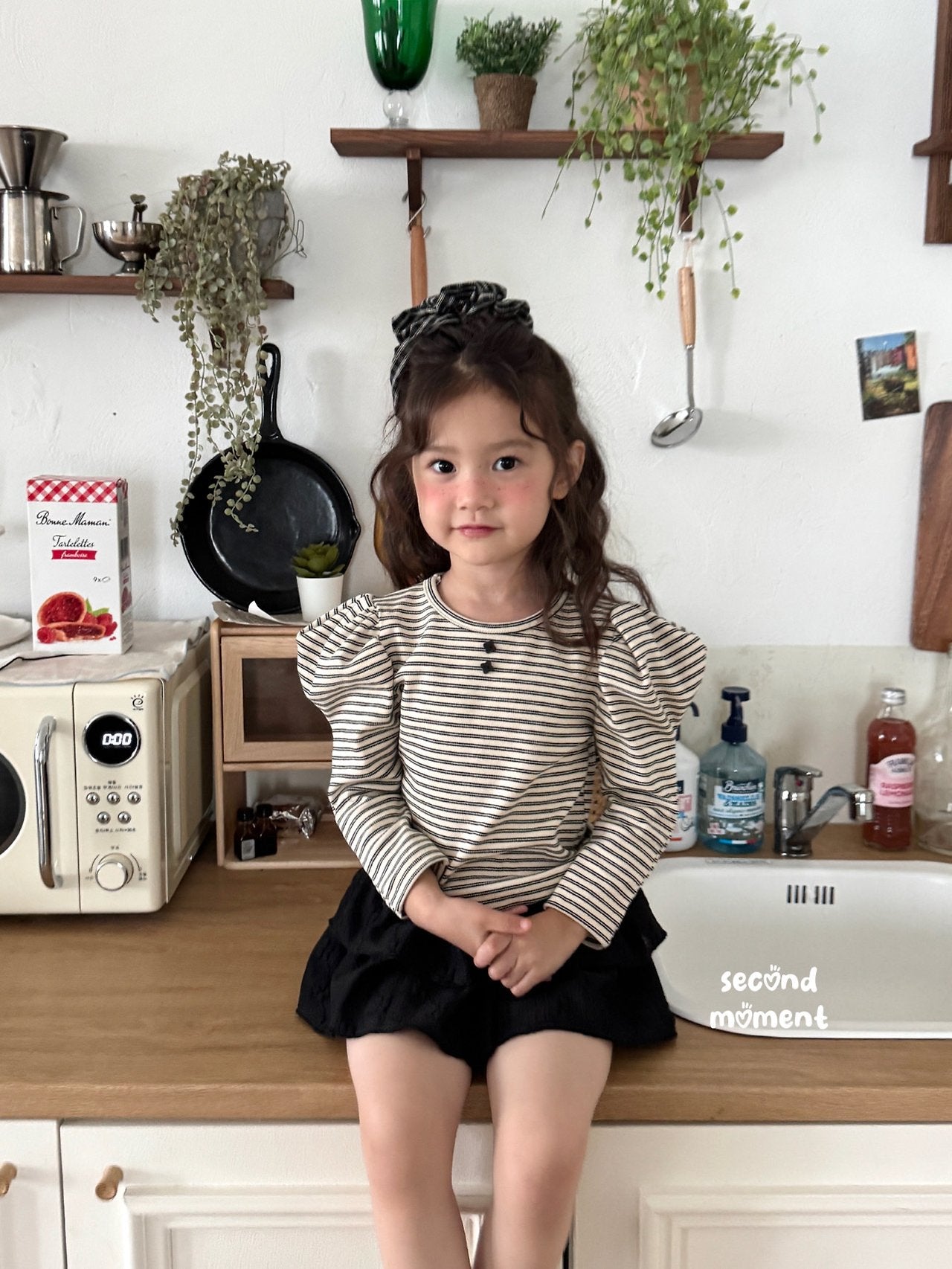 ［second moment］Puff stripe tops