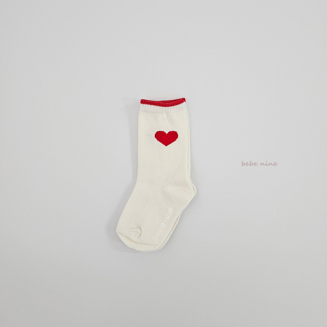 ［bebenine］Nine Heart Knee Socks Set