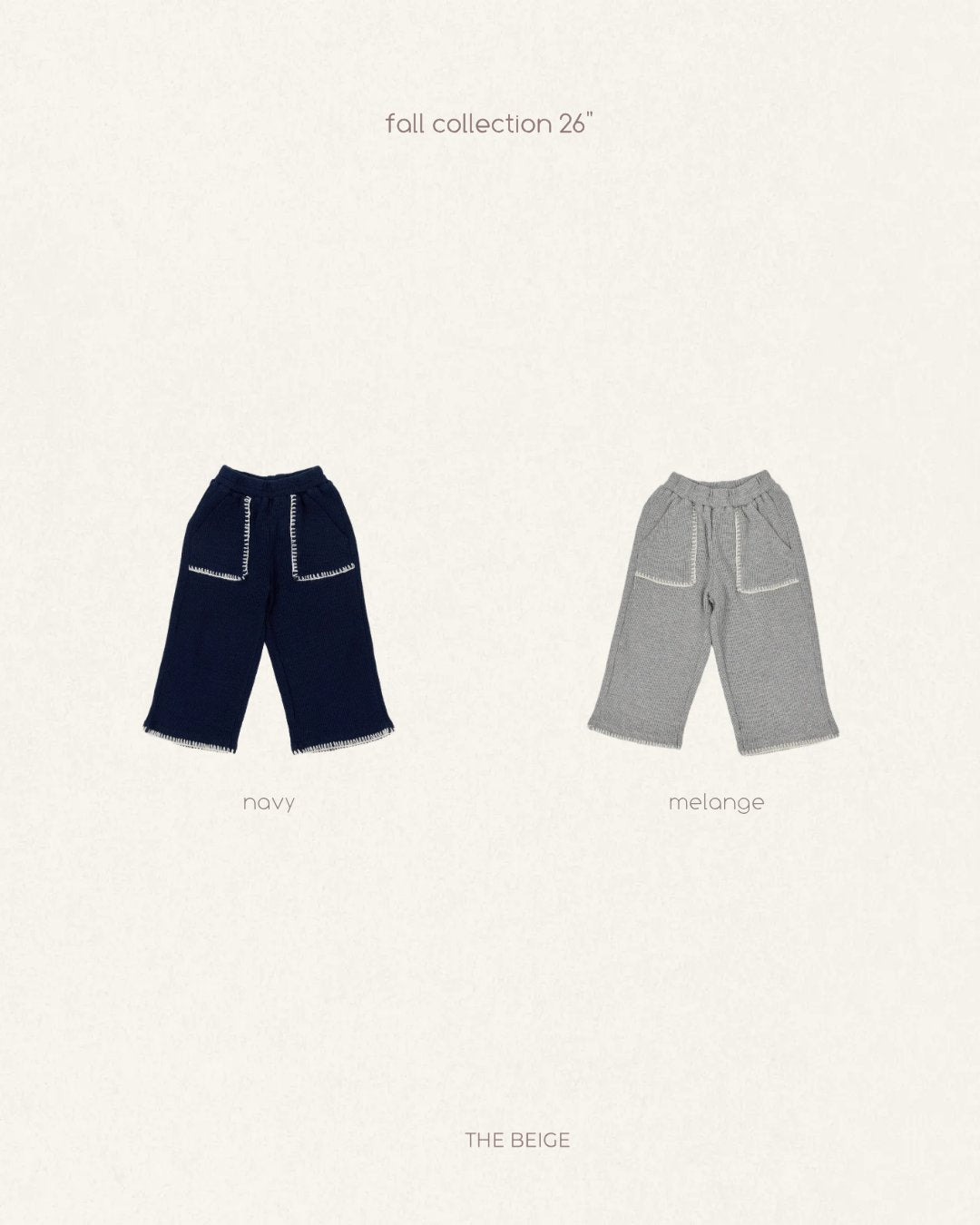［The beige］Mellow Waffle Pants