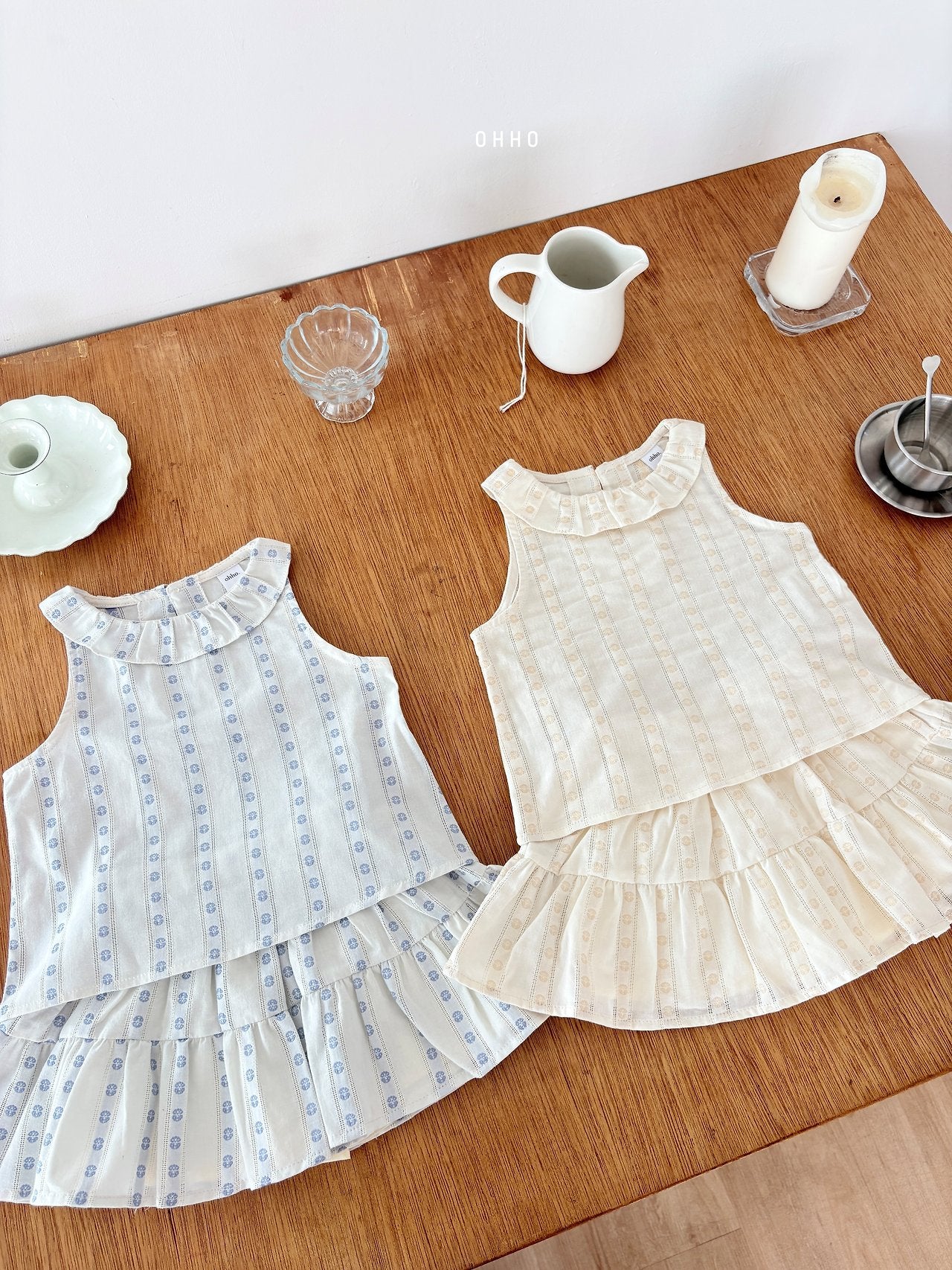 ［ohho］Ette shirring skirt