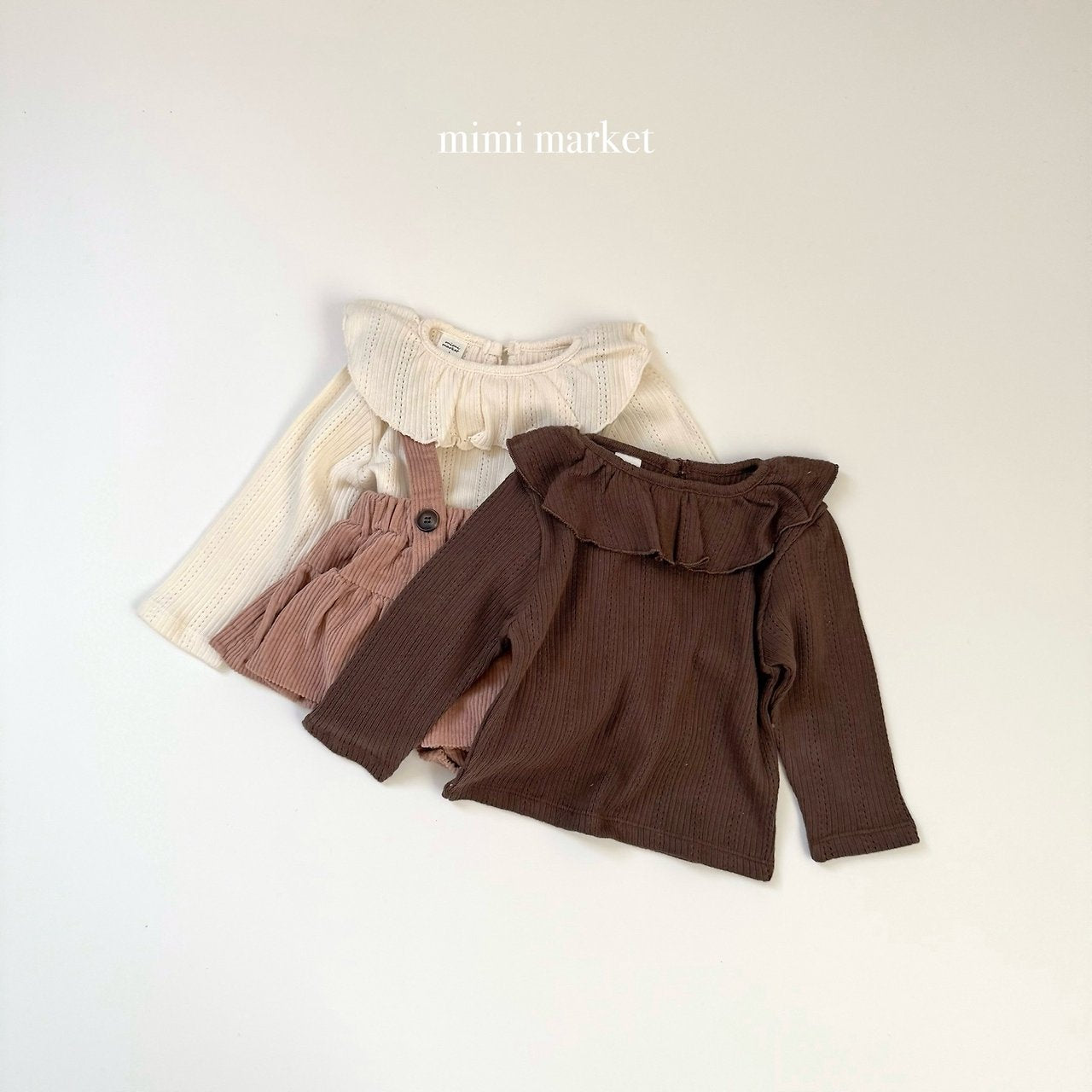 [mimi market] Lovi eyelet collar tops