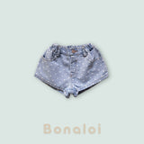 ［Bonaloi］Mini heart short denim pants