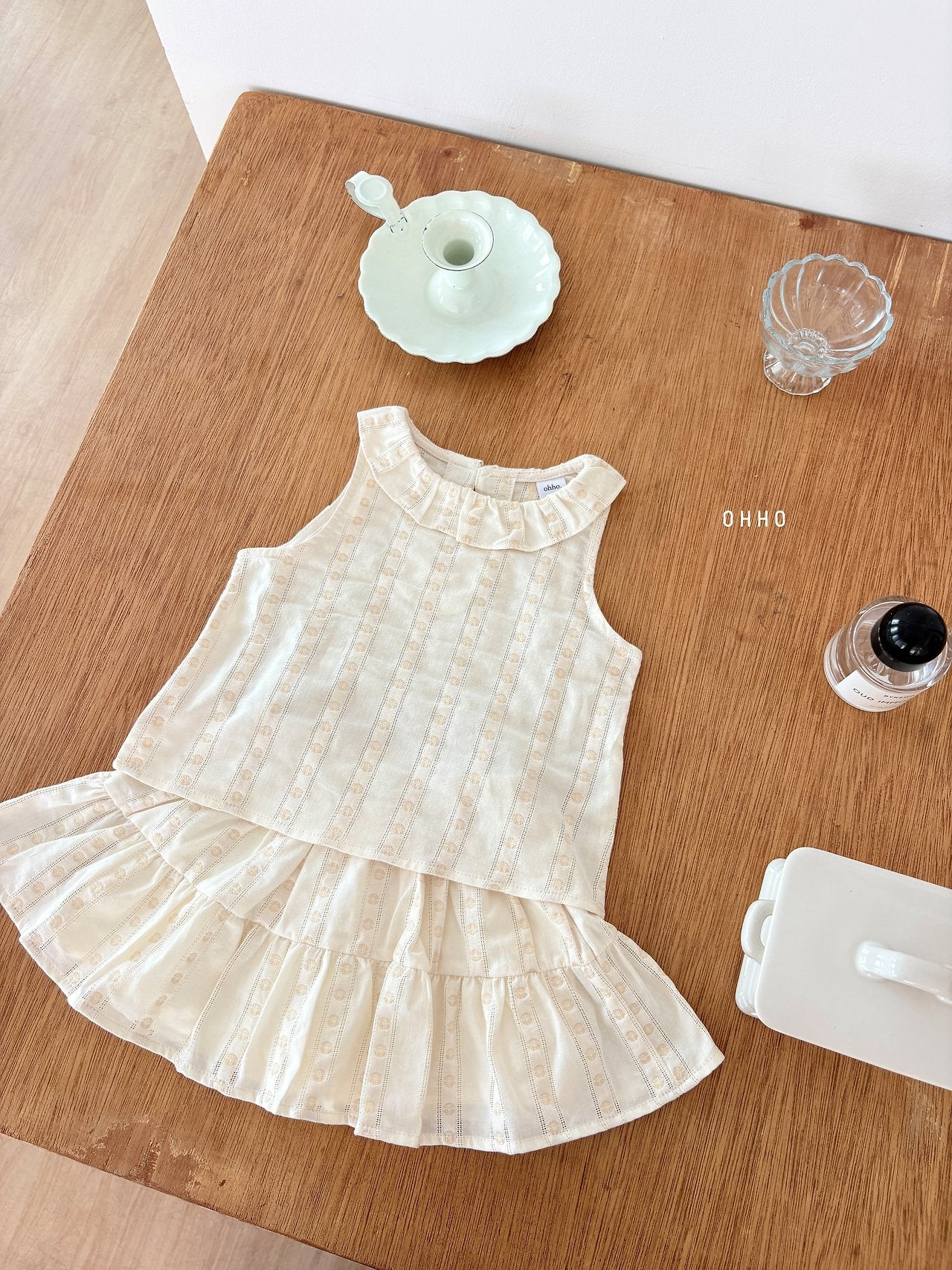 ［ohho］Ette shirring skirt