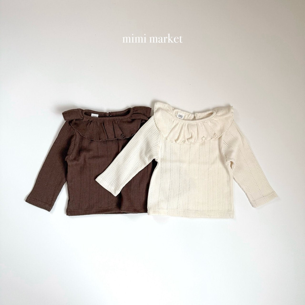 [mimi market] Lovi eyelet collar tops