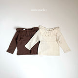 [mimi market] Lovi eyelet collar tops
