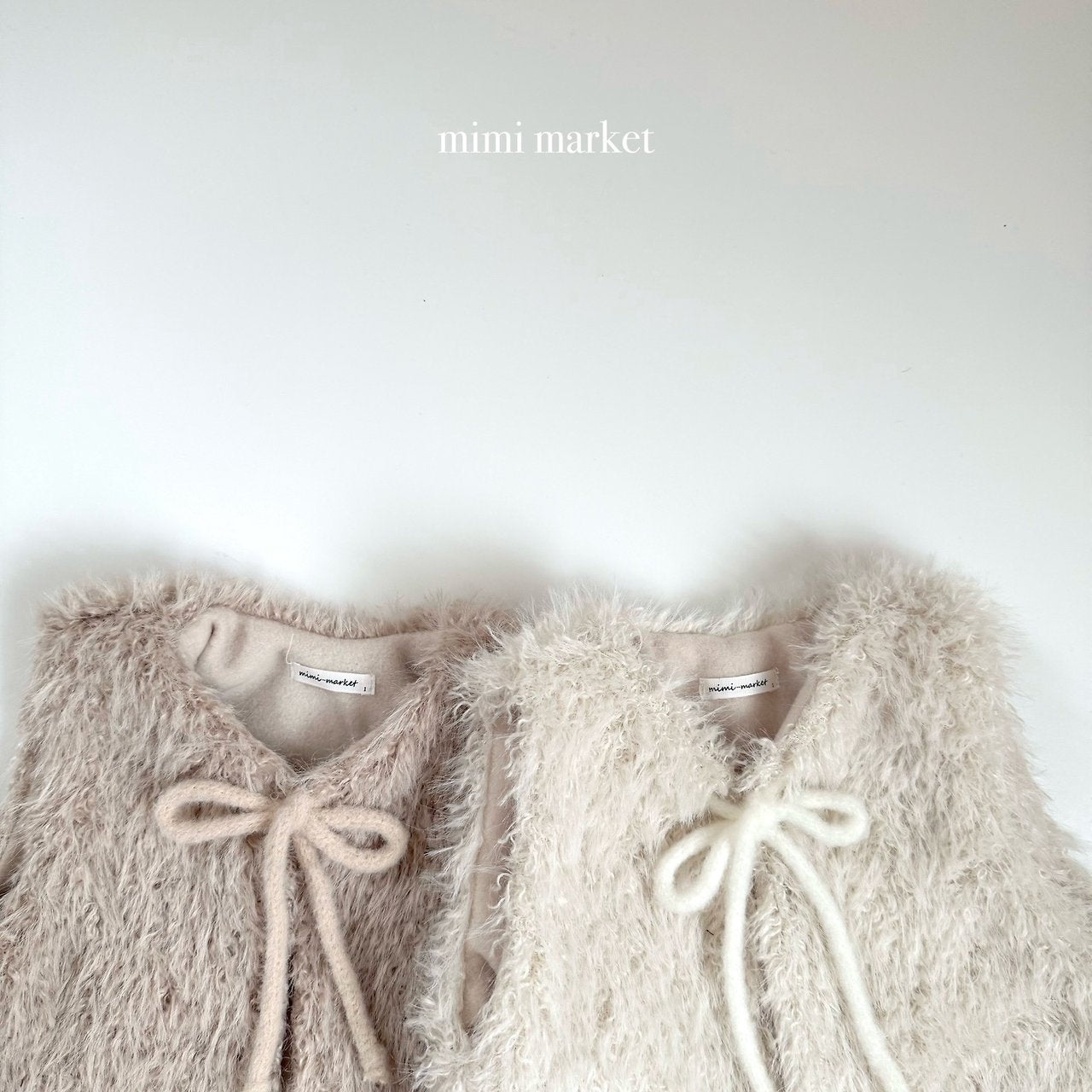[mimi market] Fur ribbon vest