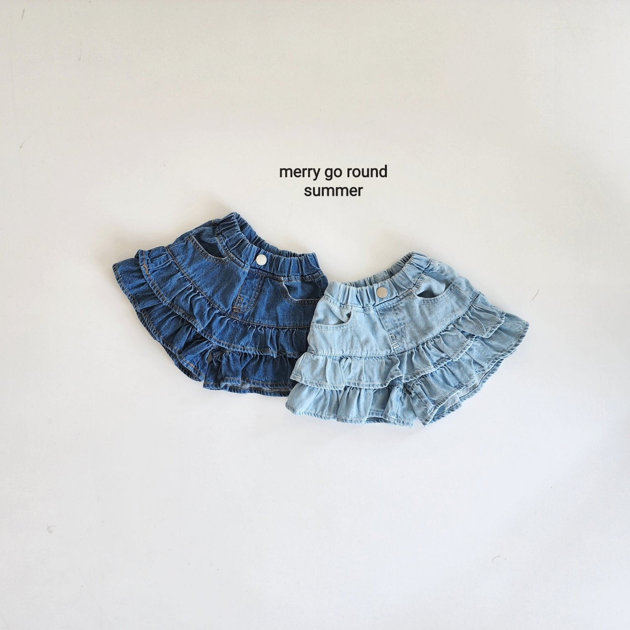 ［merry go round］Denim cancan half pants