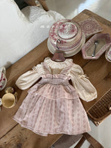 ［marron］Puff ribbon lace tops