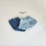 ［merry go round］Denim cancan half pants