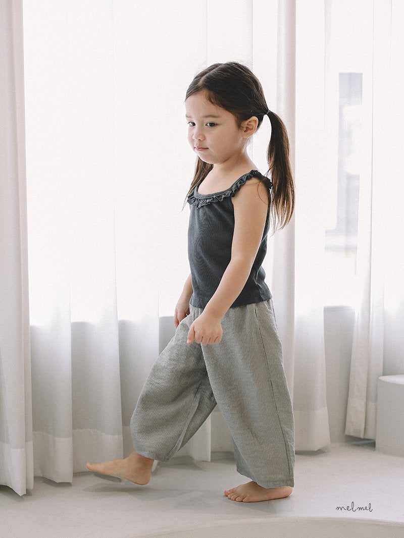 ［melmel］Lace rib tank
