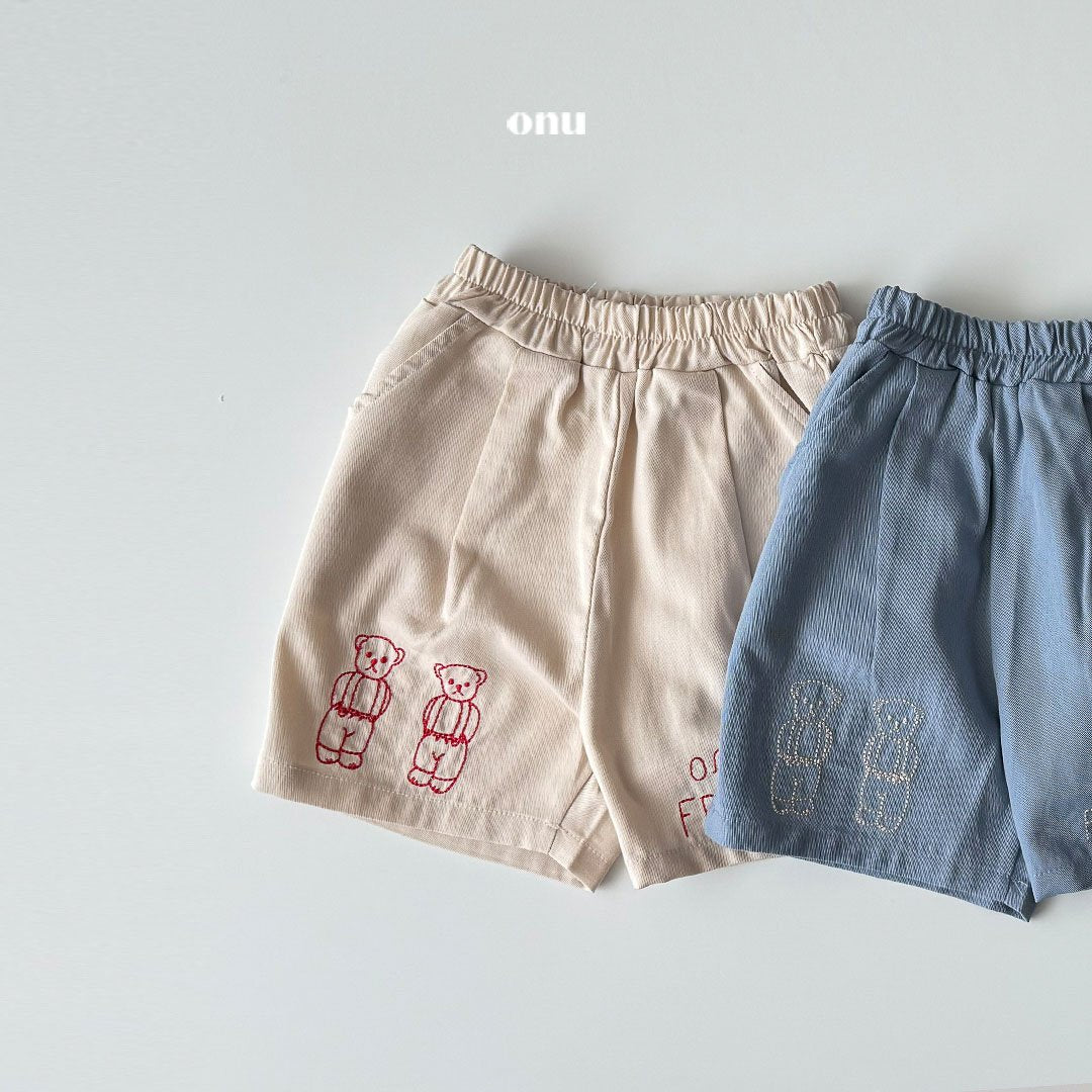 ［onu］Friends embroidery pants
